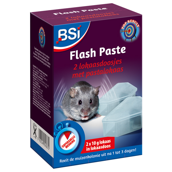 Flash Pasta + 2 Lokdozen Tegen Ratten - Unieke formule - Aantrekkelijk en vochtbestendig - Handige dubbelverpakking