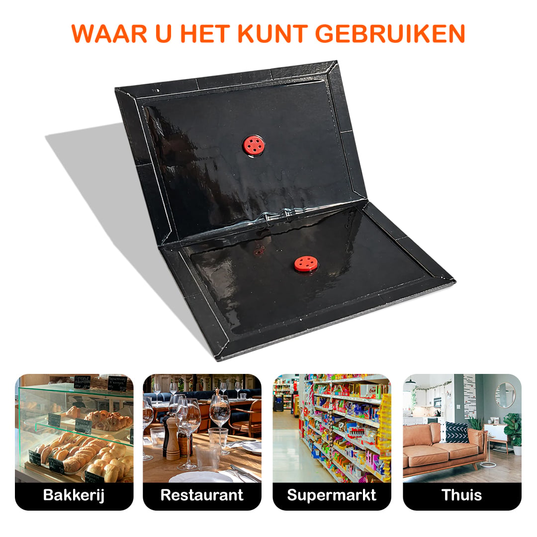 Ronada ratten en muizen lijmplank zwart (10 stuks)