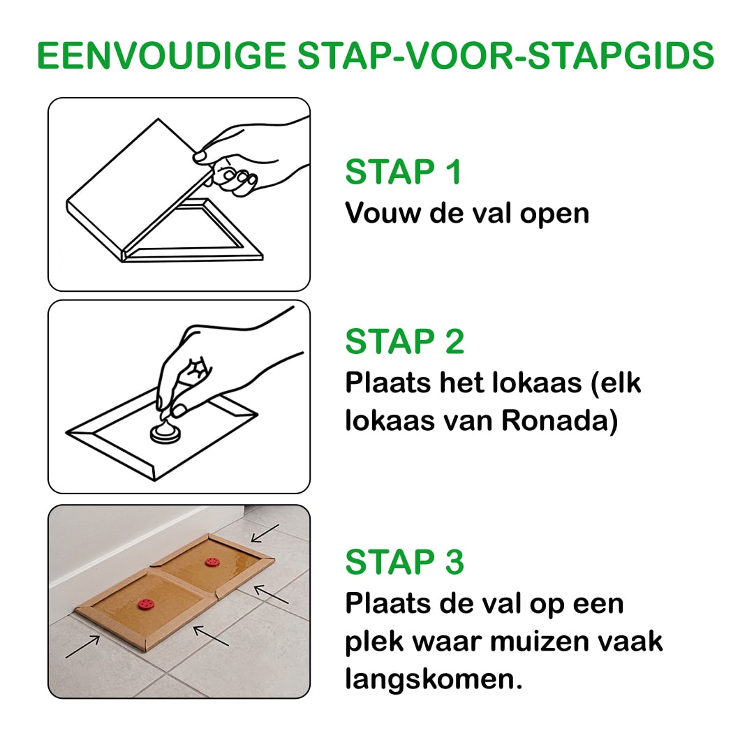 Ronada muizen en ratten lijmplank bruin (10 stuks)