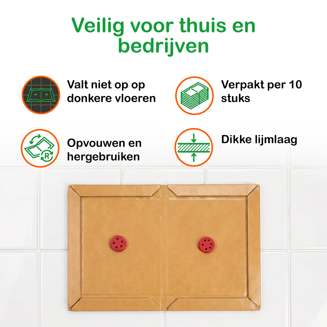 Ronada muizen en ratten lijmplank bruin (10 stuks)