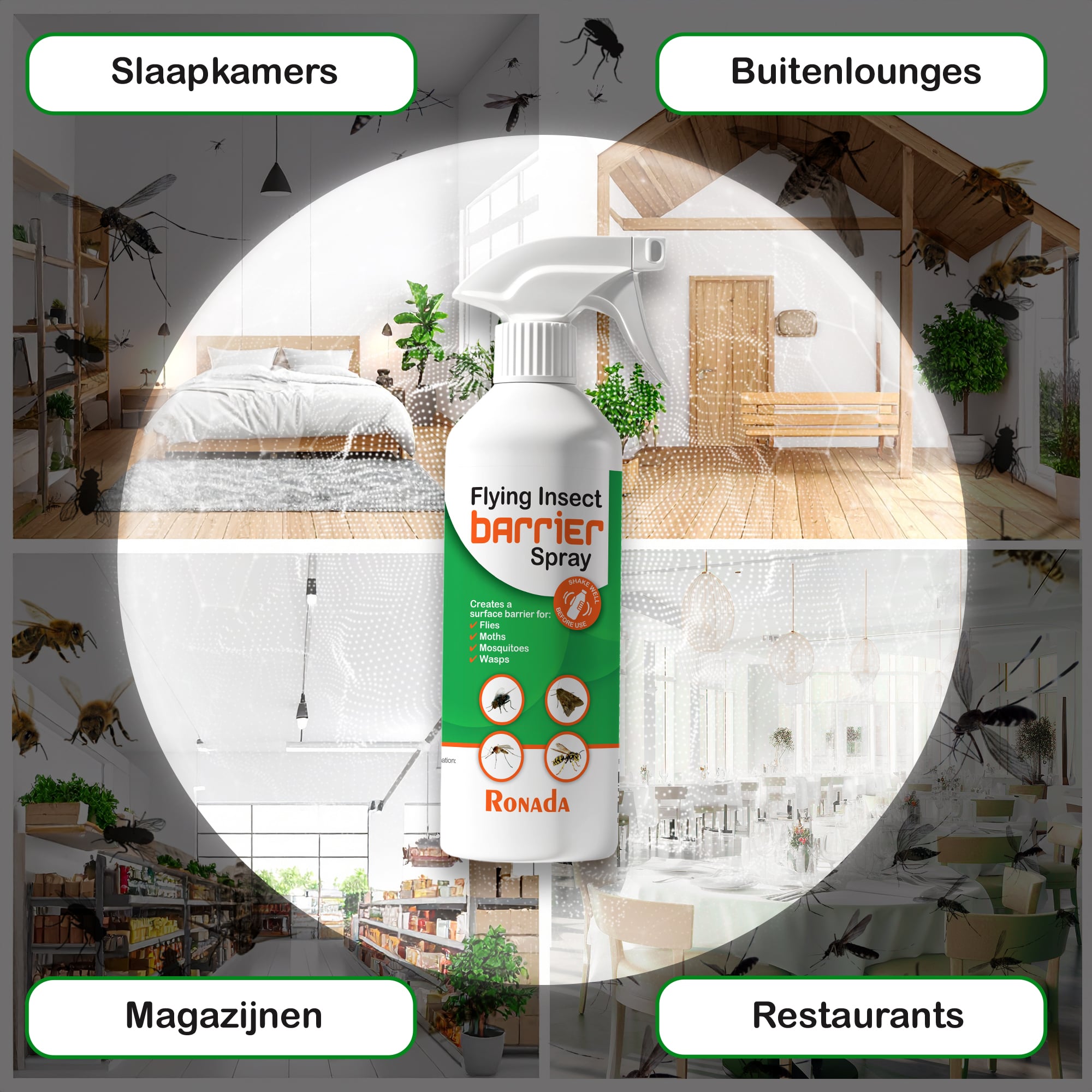 Ronada Vliegende Insecten Barrière Spray