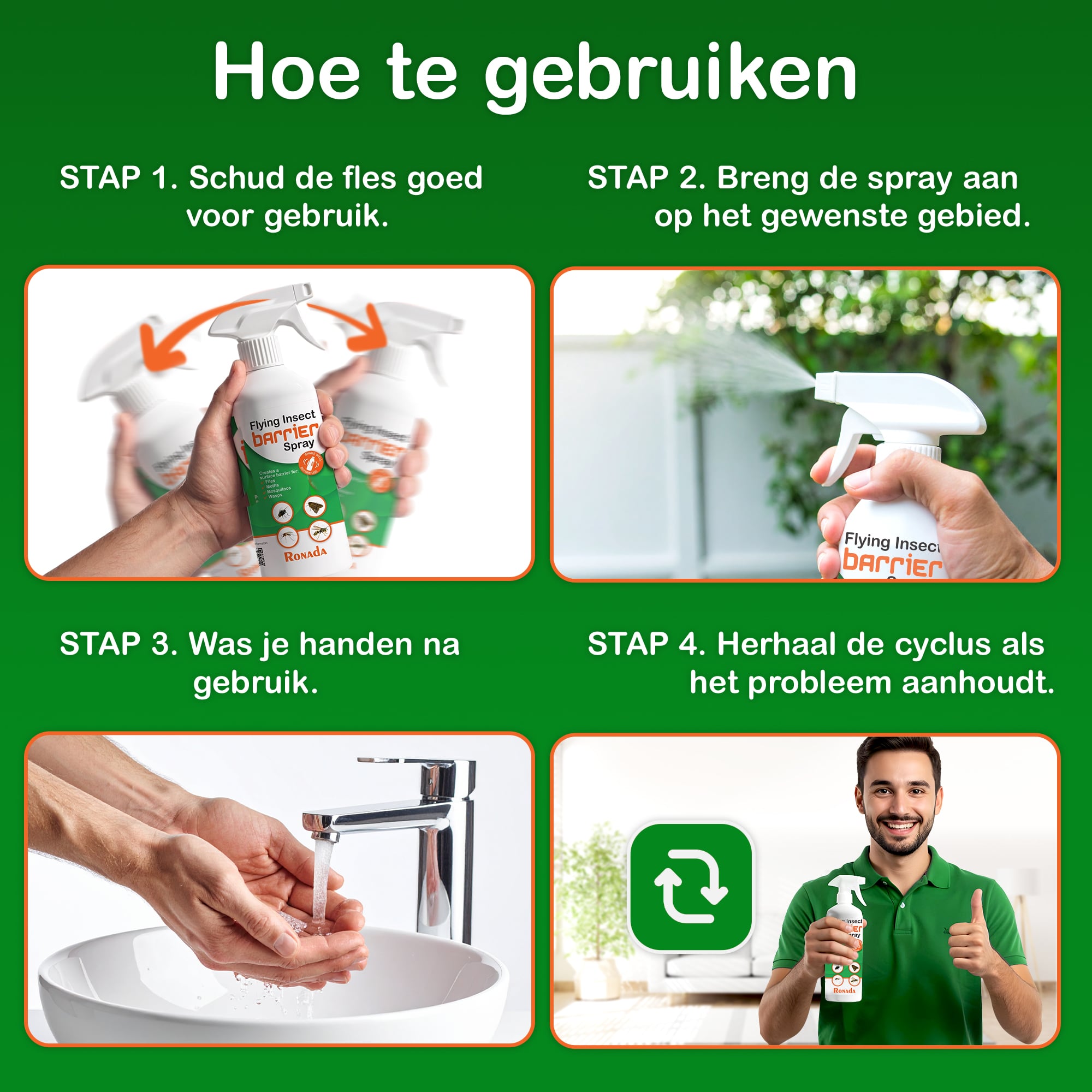 Ronada Vliegende Insecten Barrière Spray