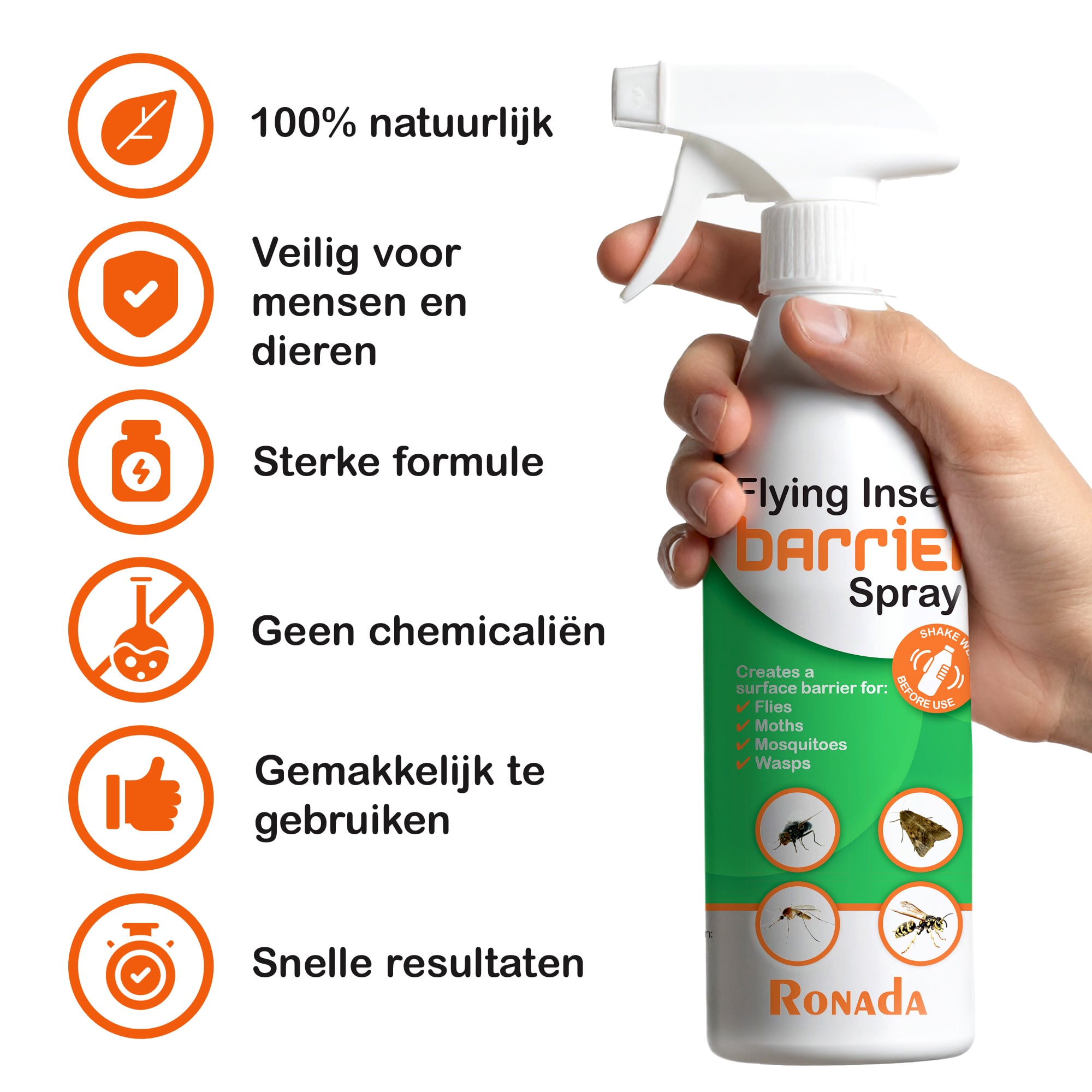 Ronada Vliegende Insecten Barrière Spray