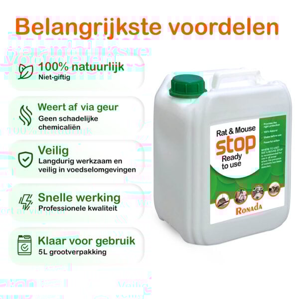 Spray tegen muizen en ratten 5 liter