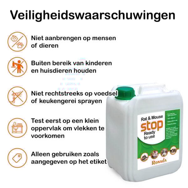 Spray tegen muizen en ratten 5 liter
