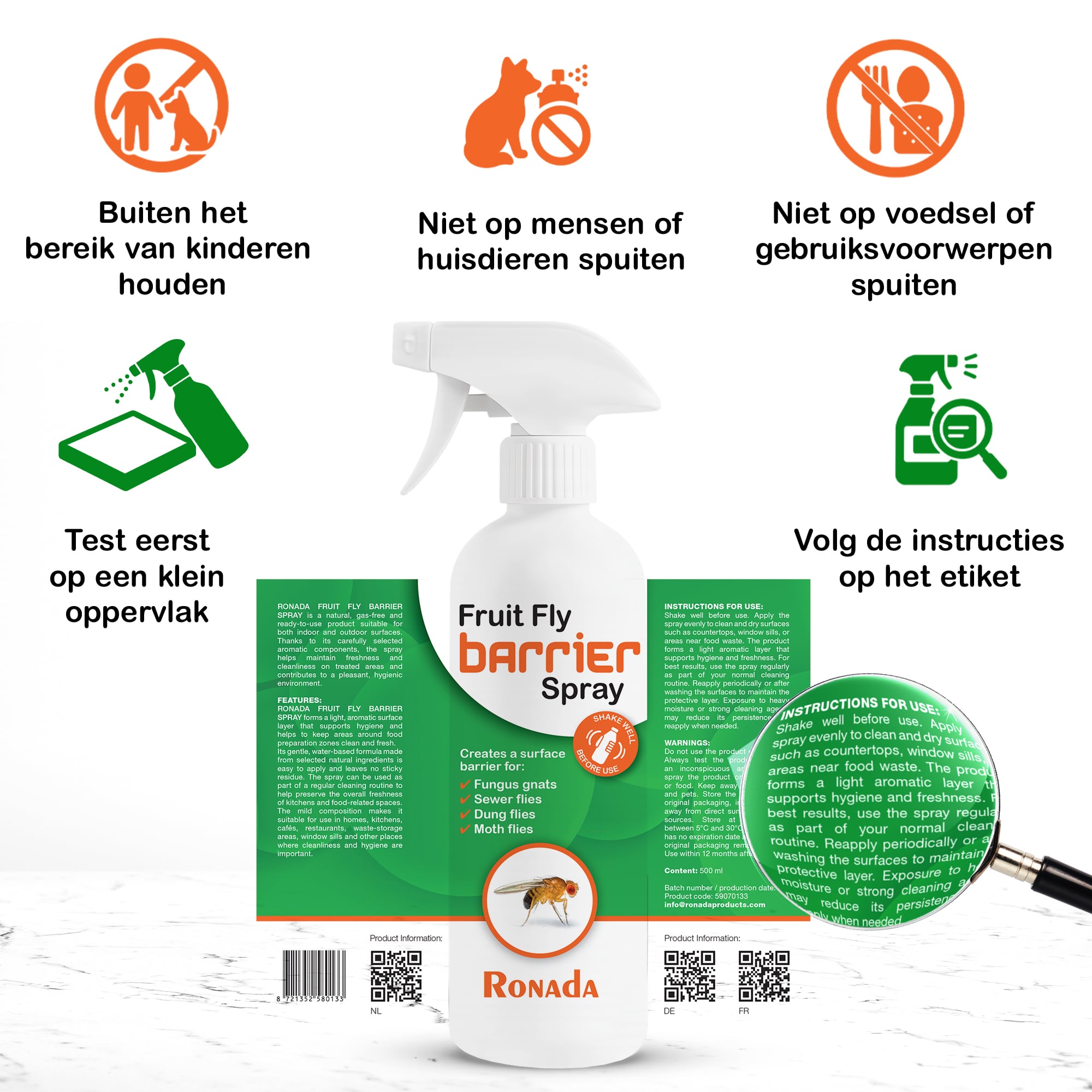 Ronada Fruitvliegjes Barrière Spray
