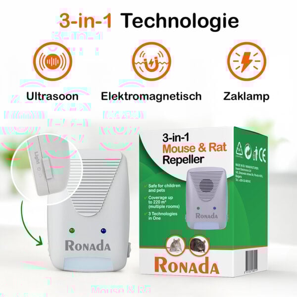 Muizen en rattenverjager (3 in 1)