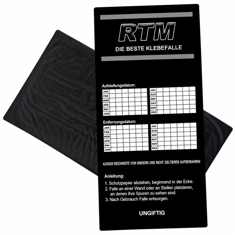 Klebefalle Trapper RTM Schwarz (10 Stück)