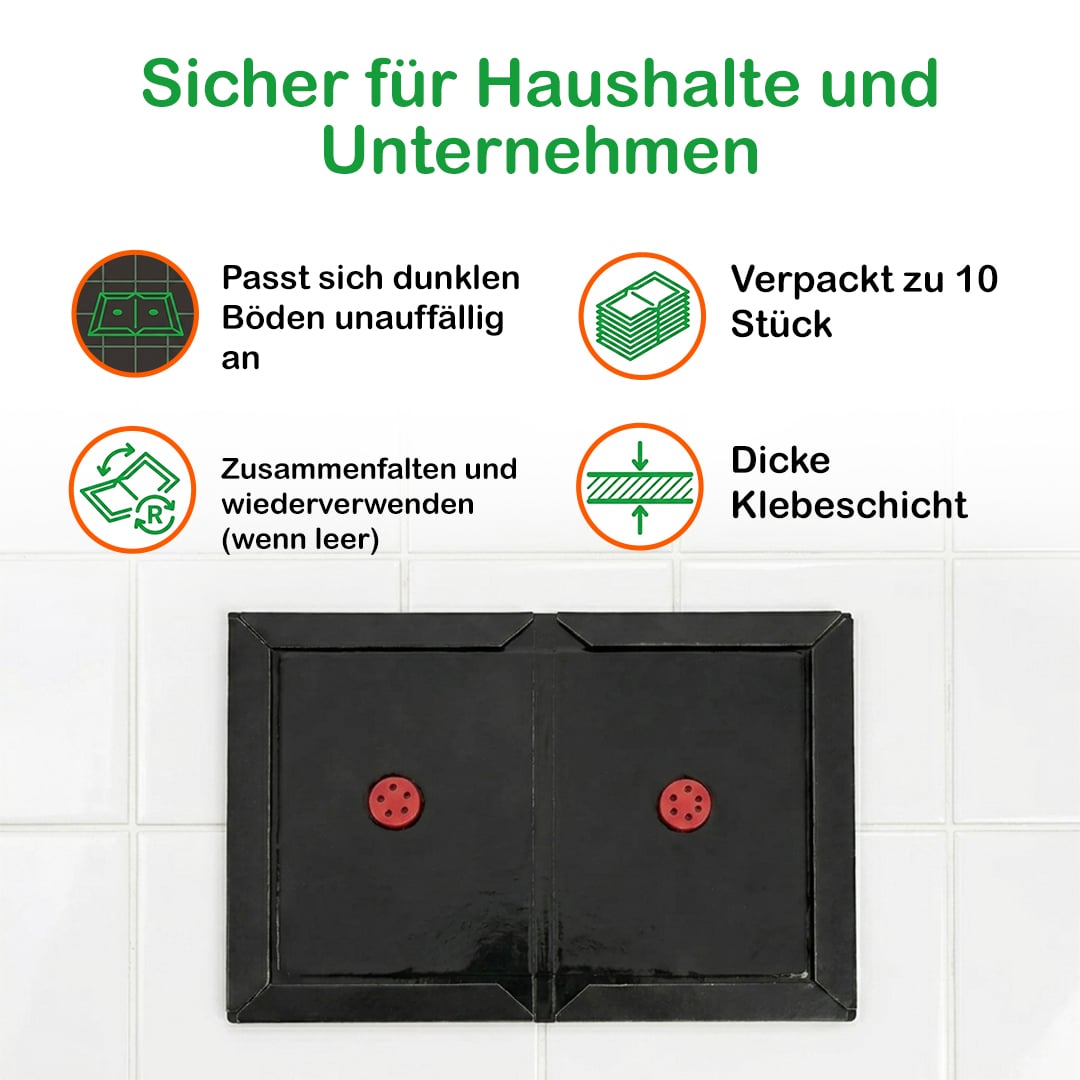 Ronada Klebefalle schwarz klein (10 Stück)