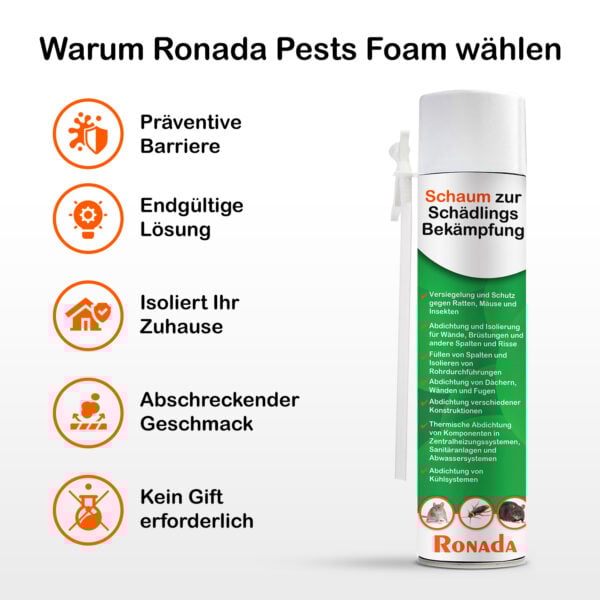 Montageschaum gegen Mäuse und Ratten 750 ml – Bild 7