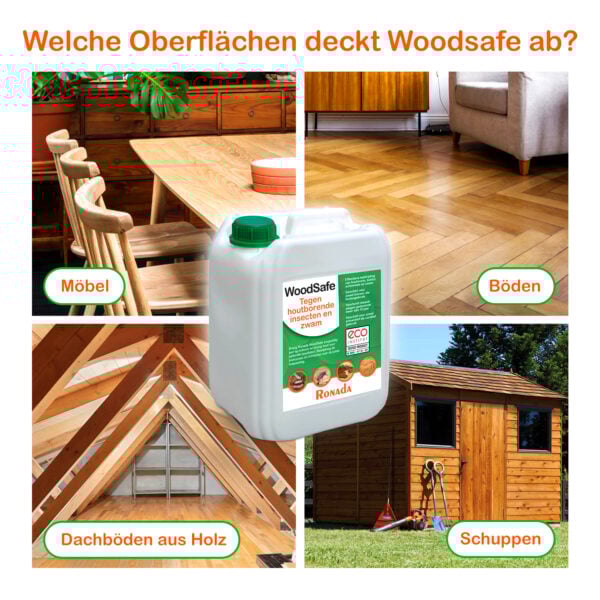 2921 Woodsafe gegen holzbohrende Insekten und Pilzbefall 5 Liter