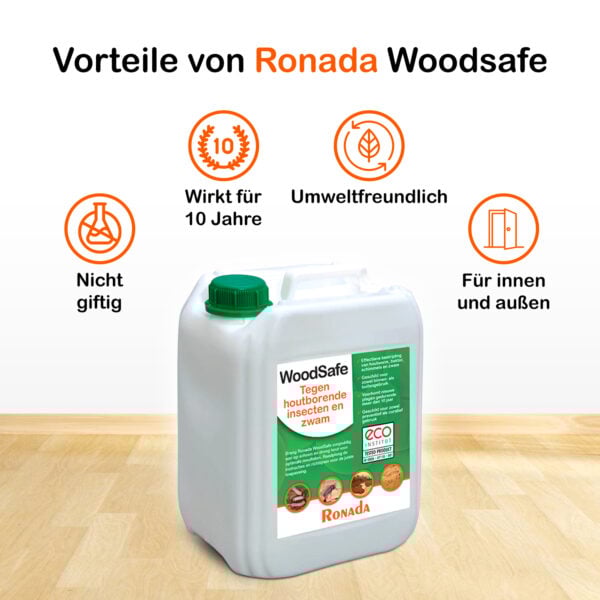 2921 Woodsafe gegen holzbohrende Insekten und Pilzbefall 5 Liter
