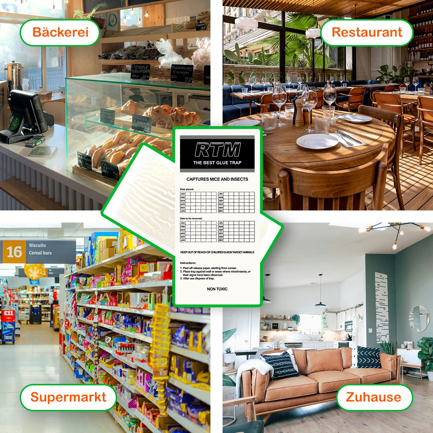 Mäuse Klebefalle Trapper RTM