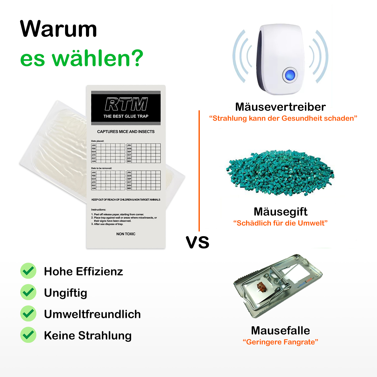 Mäuse Klebefalle Trapper RTM