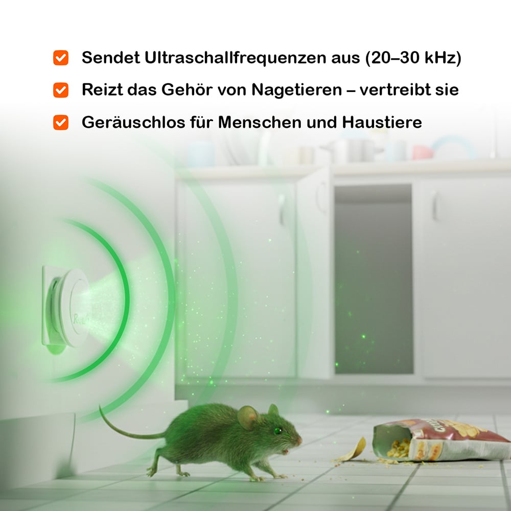 Ultraschall Ratten- und Mäusevertreiber