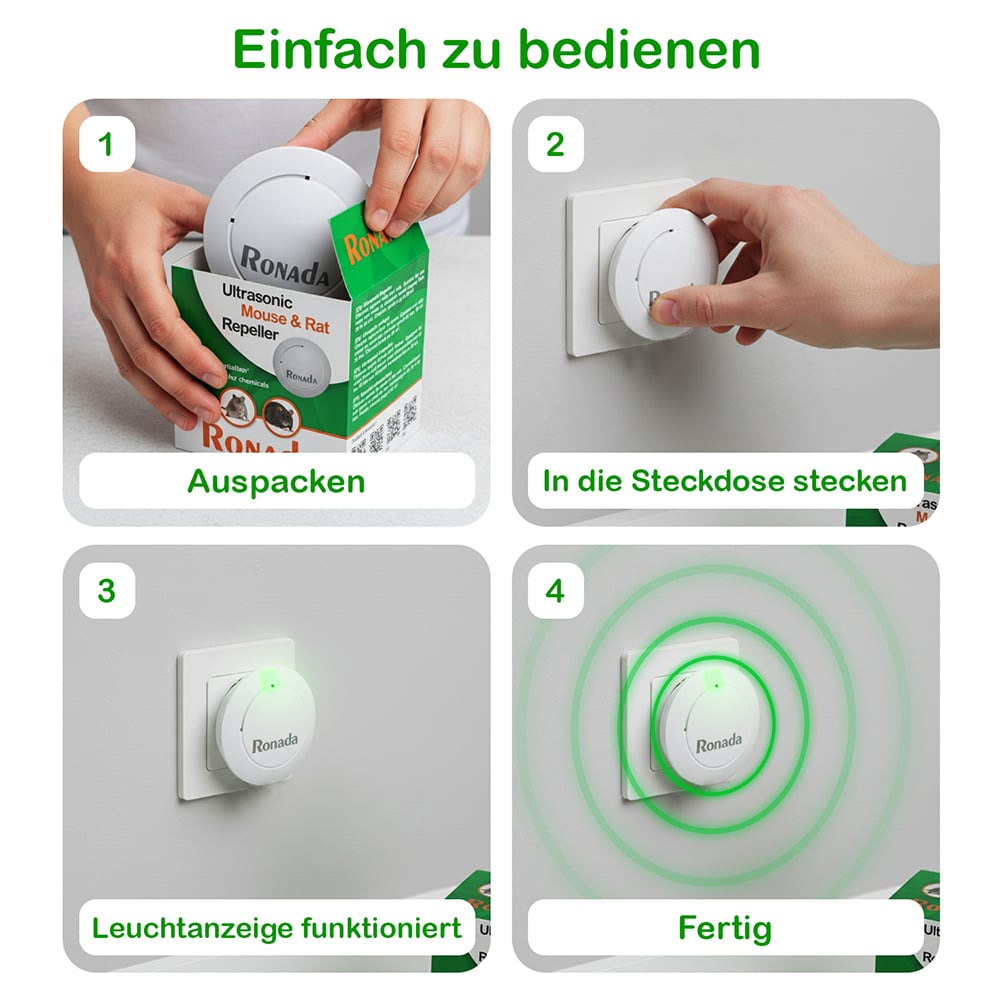 Ultraschall Ratten- und Mäusevertreiber