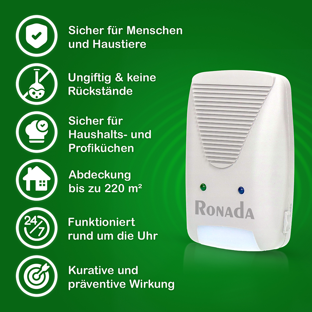 Ratten- und Mäusevertreiber mit 3 Technologien