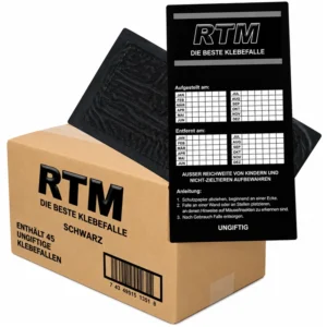 Mäuse Klebefalle Trapper RTM Schwarz (45 Stück)