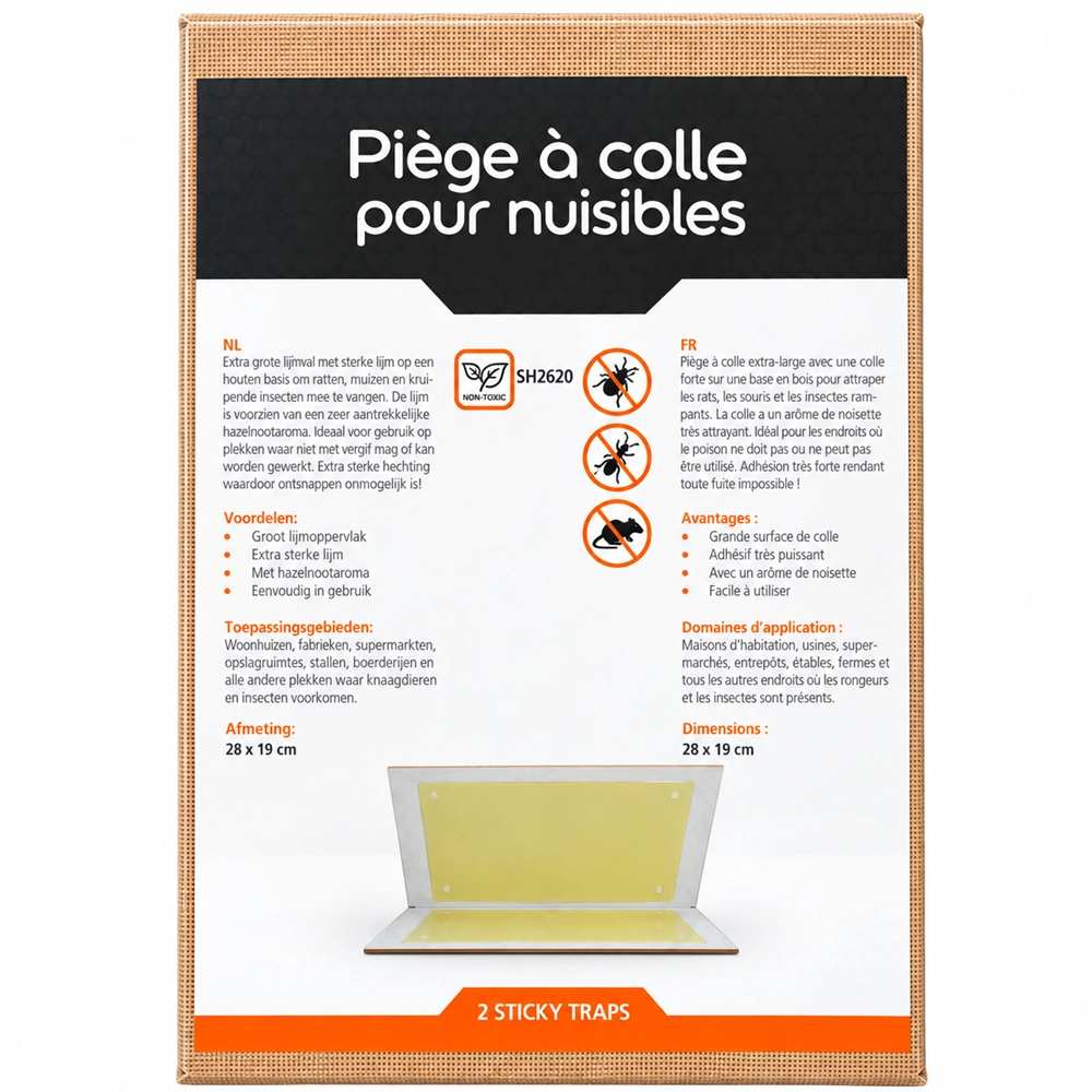 Plaques de glu en bois pour rats et souris