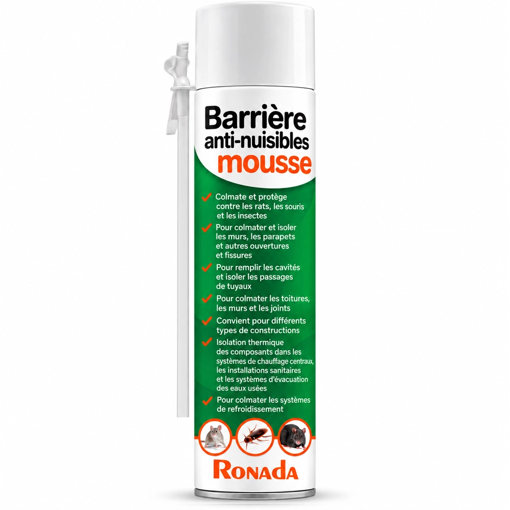 Mousse expansive contre les souris et les rats 750 ml