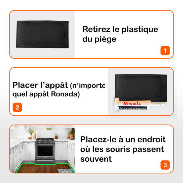 Plaques de glu pour souris Trapper RTM Noir (72 pièces) – Image 5