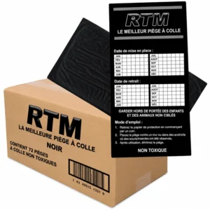 Plaques de glu pour souris Trapper RTM Noir (72 pièces)