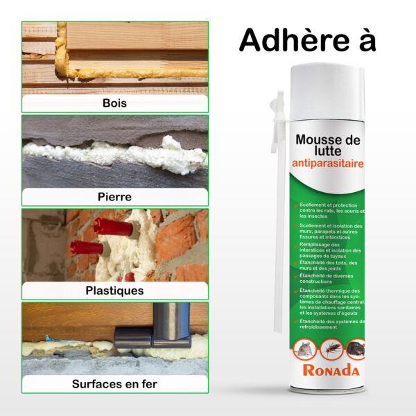 Mousse expansive contre les souris et les rats 750 ml – Image 6