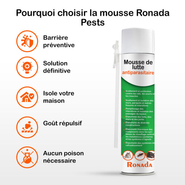 Mousse expansive contre les souris et les rats 750 ml – Image 7