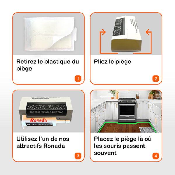Plaques de glu pour souris Trapper RTM Max