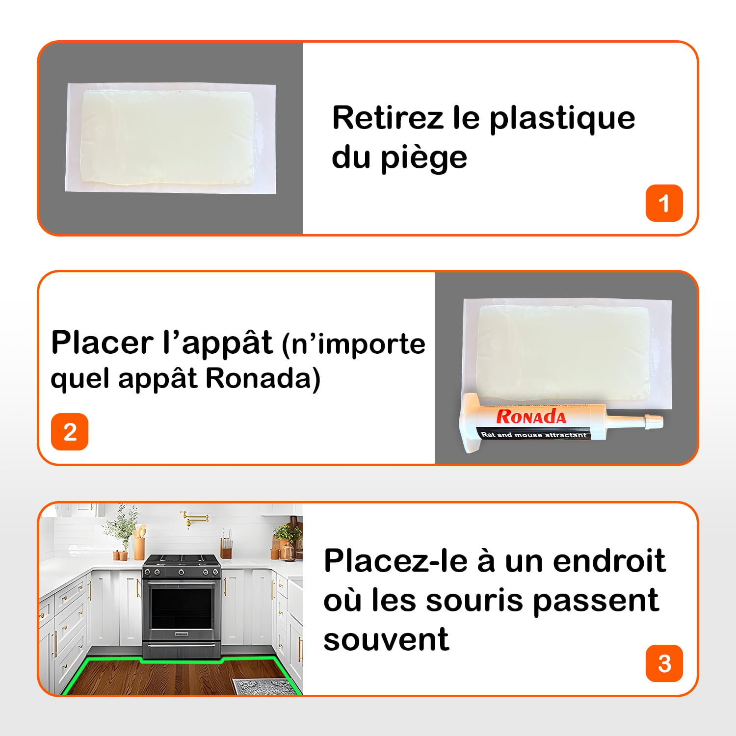 Plaques de glu pour souris Trapper RTM Cacahuète (72 pièces) – Image 5