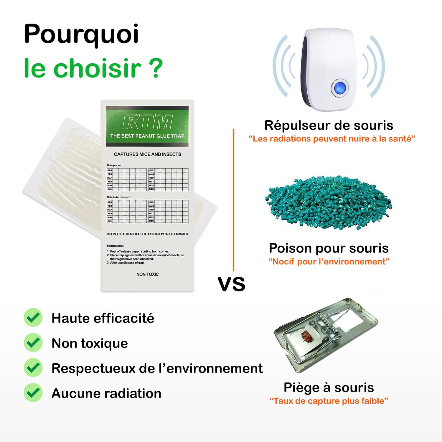 Plaques de glu pour souris Trapper RTM Cacahuète (72 pièces) – Image 6
