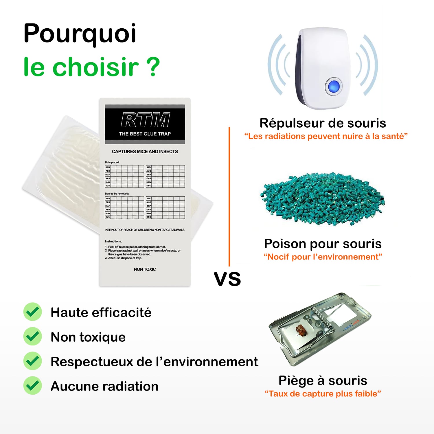 Plaques de glu pour souris Trapper RTM (40 pièces) – Image 7