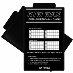 Plaques de glu pour souris Trapper RTM Max noires