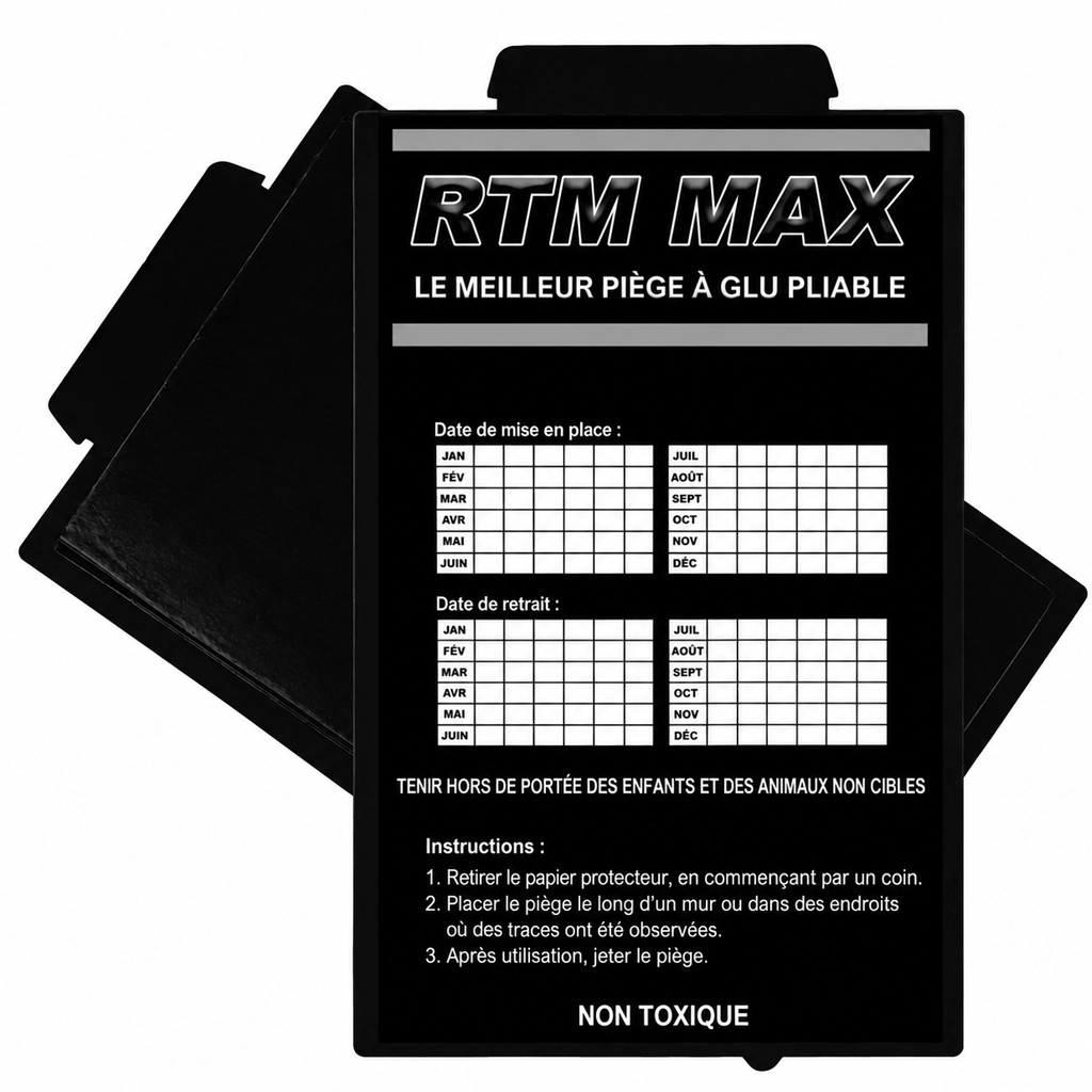 Plaques de glu pour souris Trapper RTM Max noires