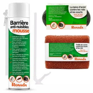 Mousse expansive complète contre les souris et les rats