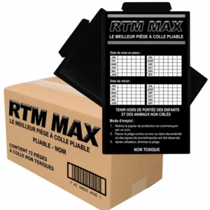 Plaques de glu pour souris Trapper RTM Max noires (72 pièces)