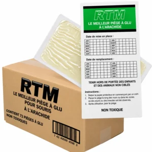 Plaques de glu pour souris Trapper RTM Cacahuète (72 pièces)