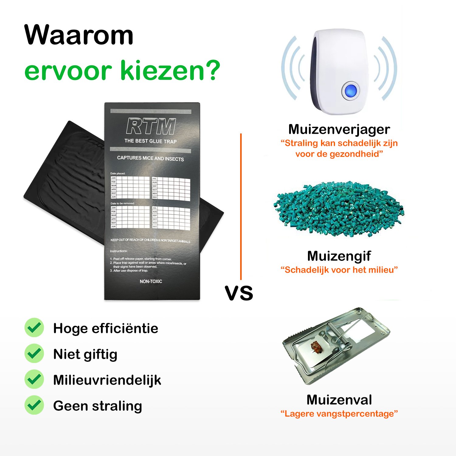 Muizen lijmplanken Trapper RTM Zwart (10 stuks) - Afbeelding 6