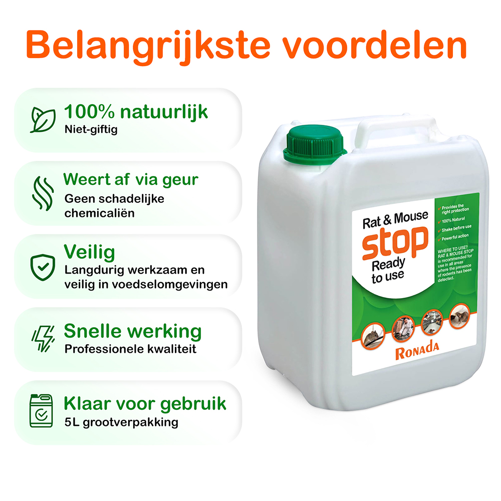 Spray tegen muizen en ratten 5 liter - Afbeelding 2