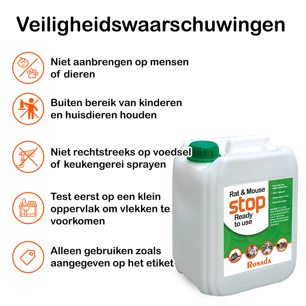 Spray tegen muizen en ratten 5 liter - Afbeelding 5
