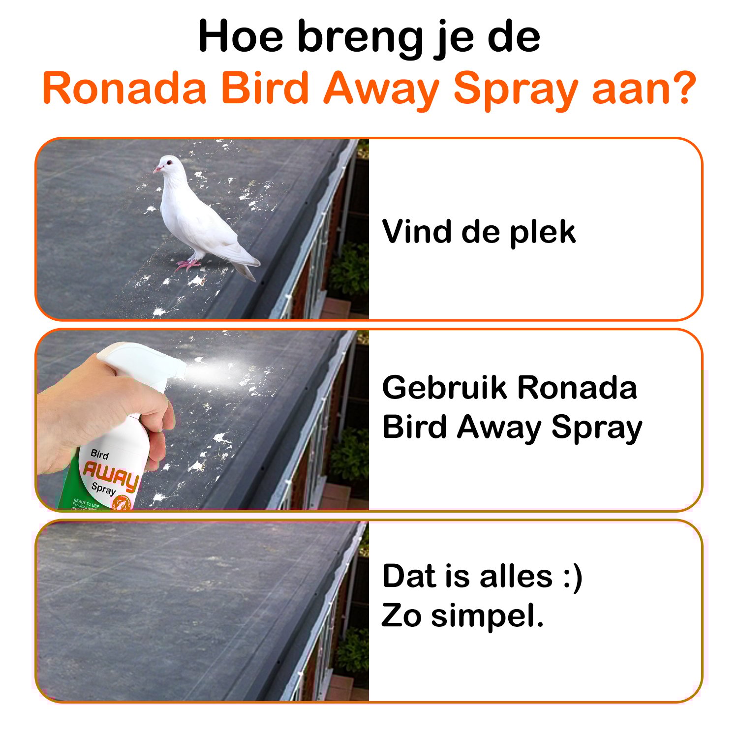 Ronada spray tegen Vogels - Afbeelding 5